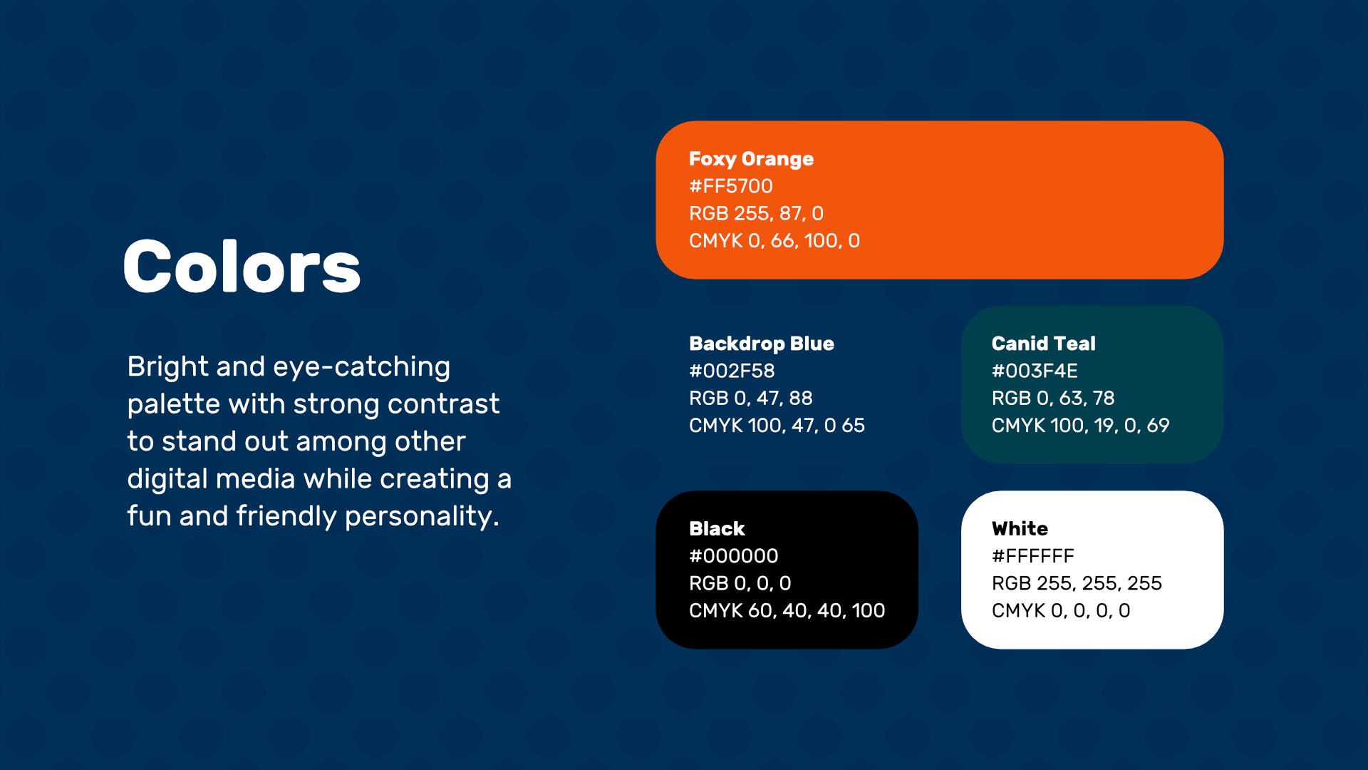 WebCanids Colors WebCanids Colors