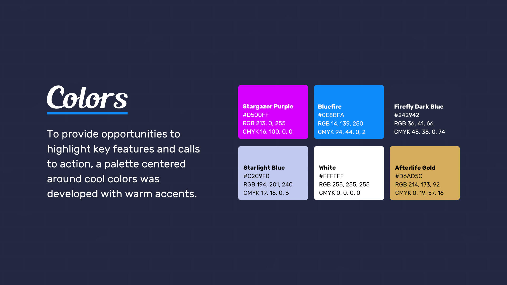 Firefly City Stories Colors Firefly City Stories Colors